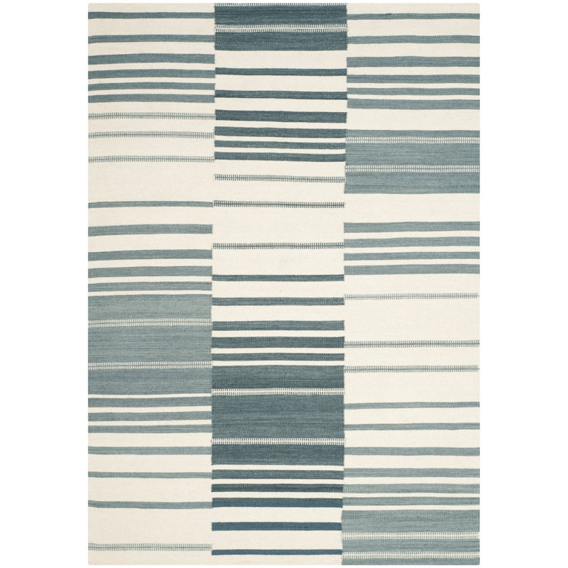 Kilim Hand Woven Flat Weave Wool/Cotton Rug, Rectangle 9' x 12'