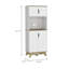 Armoire à micro-ondes à 1 tiroir Danville chêne clair et blanc
