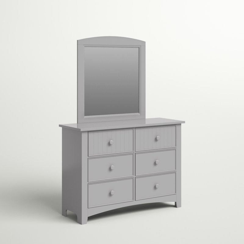 Agnew 48'' W 6 - Drawer Dresser, Gray