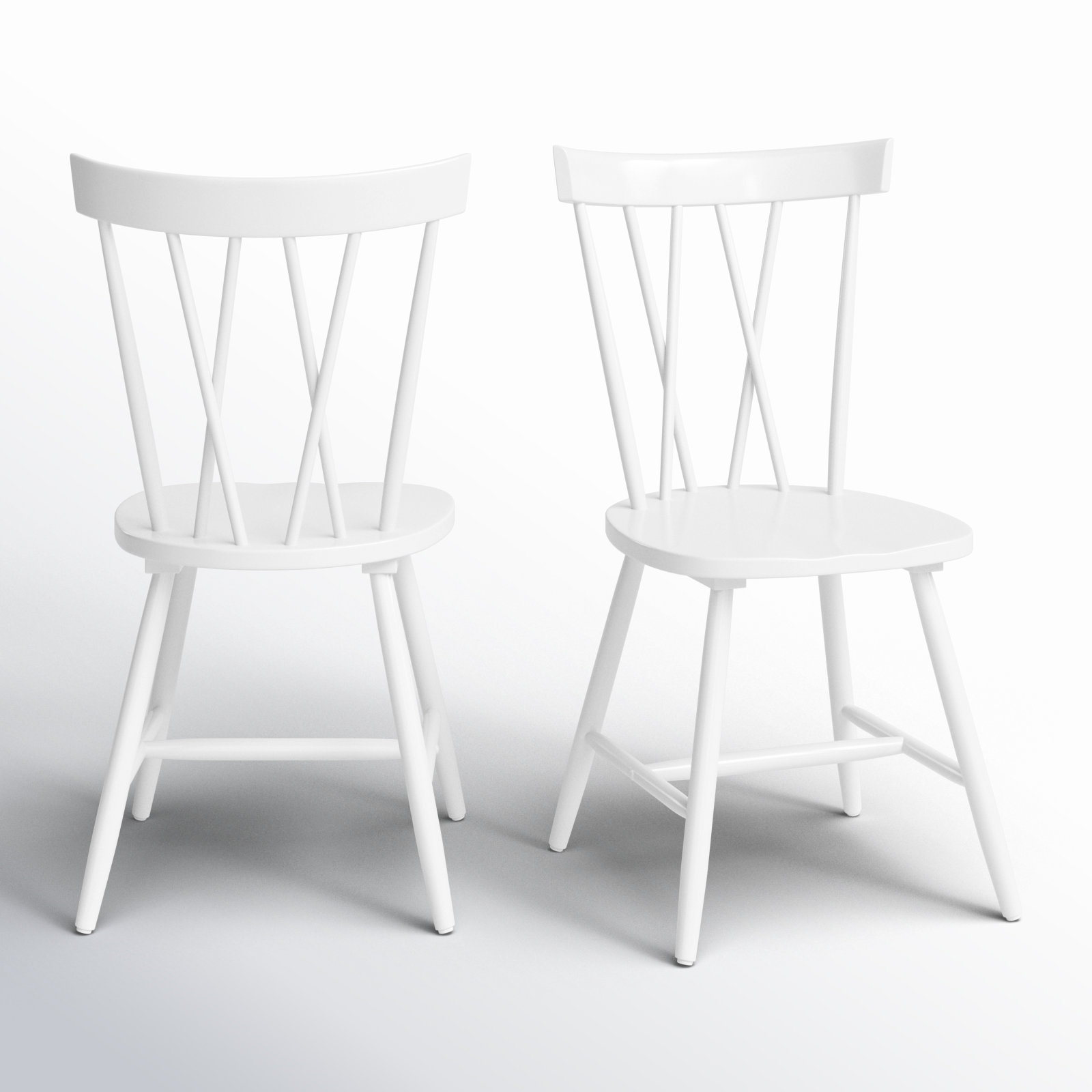Porschia Cross Back Side Chair, White