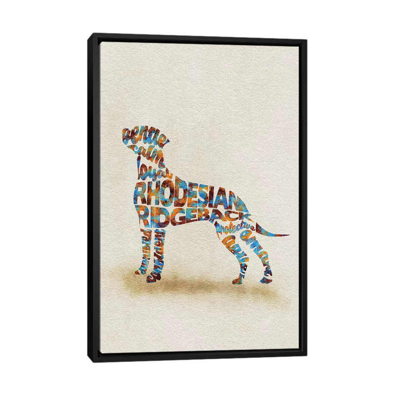 «Rhodesian Ridgeback» par Ayse Deniz Akerman, impression sur toile tendue sur châssis, H 26 po x l 18 po x P 1,5 po
