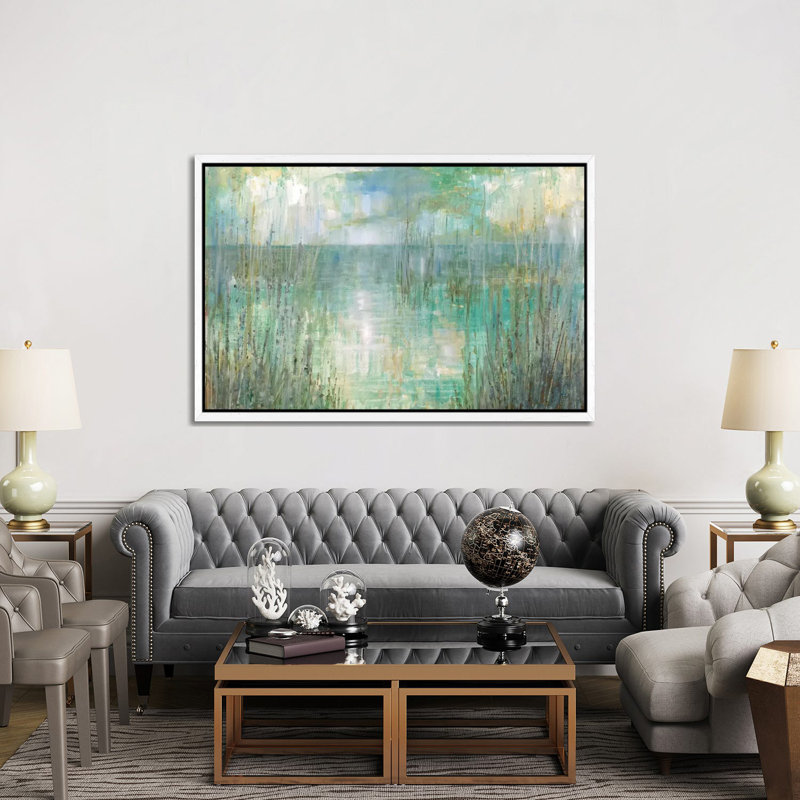 Morning Reflection by Ruane Manning - Painting on Canvas, 152.5 cm H x 101.5 cm W, White Floater Framed
