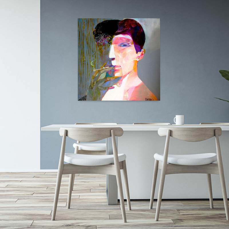 Art contemporain contemporain abstrait, H 32 po x l 32 po