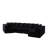 Spacious Chenille Fabric Sofas, Modern L-shaped Design For Home