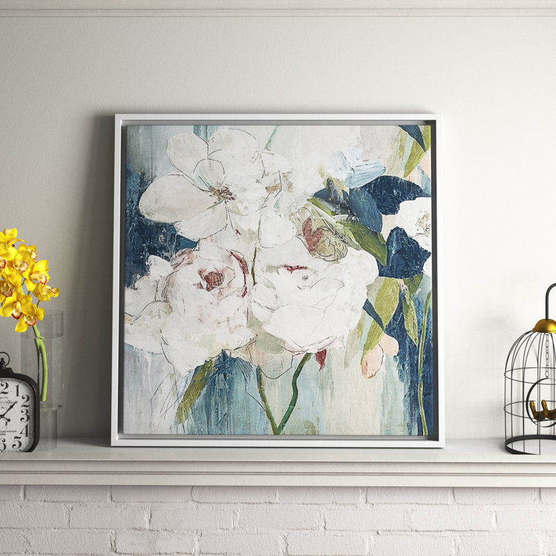 «Gladness» par PI Studio, reproduction d'art sur toile, Cadre flottant blanc, H 38 po x l 38 po x P 1,75 po
