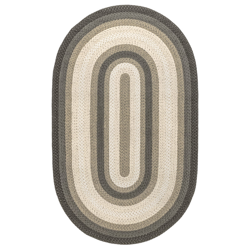Tapis intérieur / extérieur beige Fieldbrook, Ovale 8 pi x 10 pi