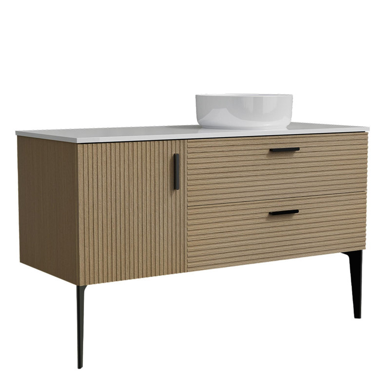Ensemble de meuble-lavabo autoportant rayé 48 po avec lavabo