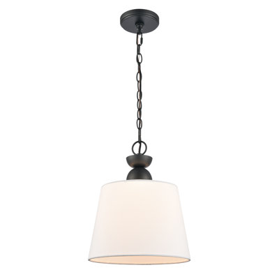 Luminaire suspendu 1 lumière de 12 po de large Kistler - gris anthracite