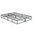 High Profile Eastern King Mattress Foundation 12 Slat Support Jet Black Metal Frame with Textured Fabric Cover-625272626