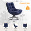 Chaise d'appoint pivotante avec coussin épais et moelleux, chaise de salon -784603002