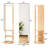 360 Rotating Multifunctional Full - Length Mirror With Hook Storage And Solid Wood, For Home Decor Gym