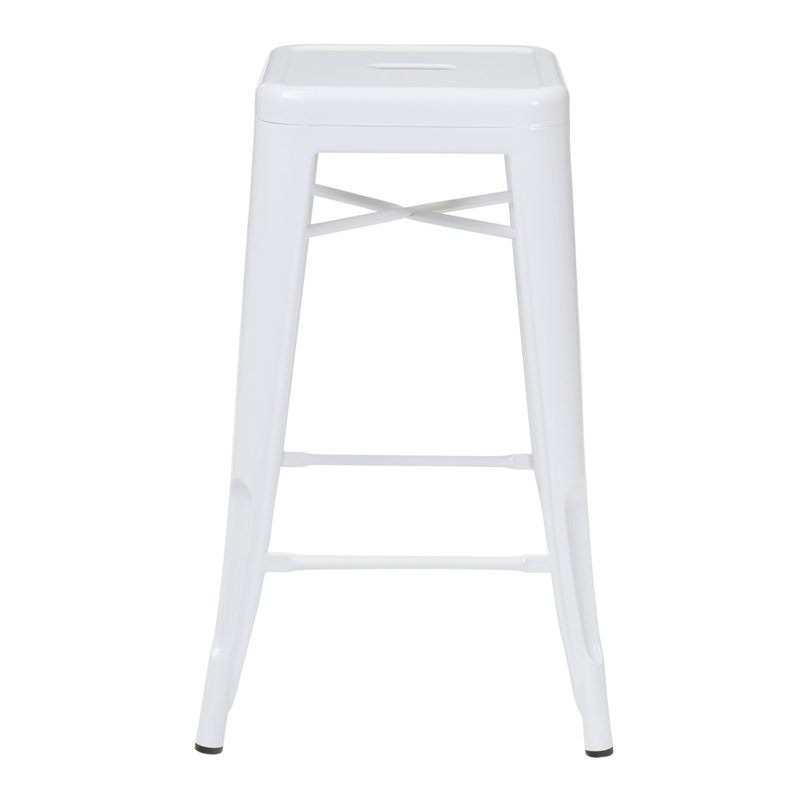 Tabouret Cheryllynne, Tabouret de comptoir (siège d'une hauteur de 26 p, Blanc