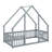 Dreamy Kids’ House Bed Ground-Level Design With Sturdy Wooden Guardrails-1836043463