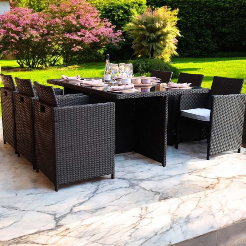  Nevada 6 Seater Cube Set, Brown