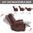 RoomfittersLeather Manual Swivel Rocker Recliner Chair with Heat and Massage Glider Lounge Sofa for Living Room, Dark Red-713451661