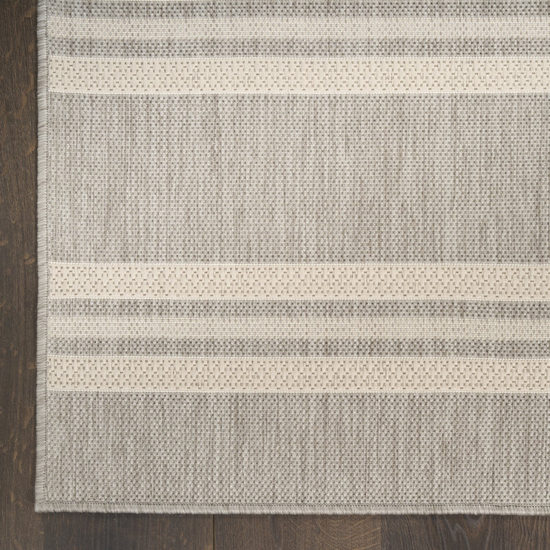 Manderella 6' x 9' Grey Modern Rug, Rectangle 6' x 9', Gray