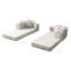 Canapé-lit convertible en chameau clair, canapé-lit pliant en tissu mélangé à deux tons avec structure fixe, canapé de plancher polyvalent pour l'ameublement de salon et de chambre à coucher
