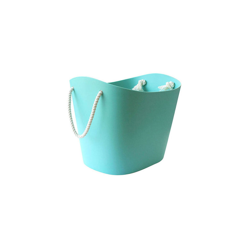 Laundry Basket with Handles, Mini (15 cm H x 13.5 cm W x 20.8 cm D), Yellow Green