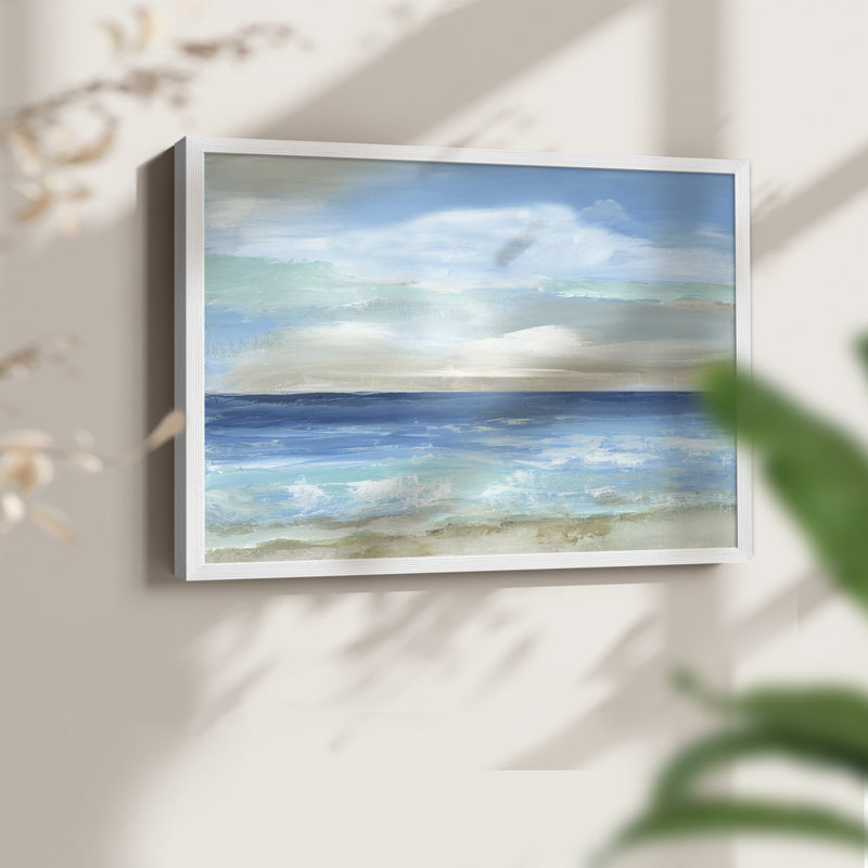 Caribbean Play -Framed Print - Restickable, 8" H x 10" W, White