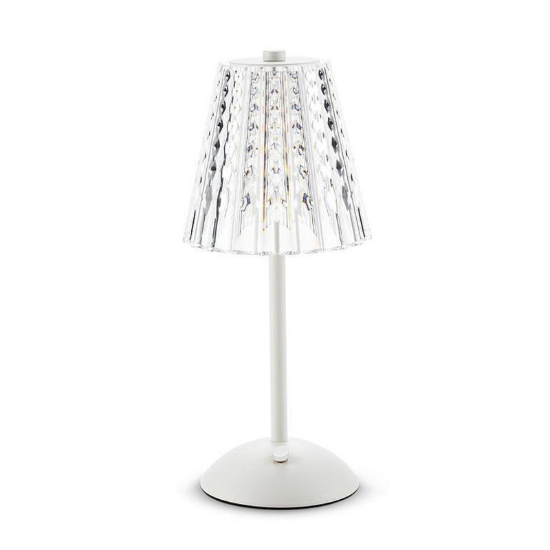 Lampe de table en acrylique Terie, Blanc