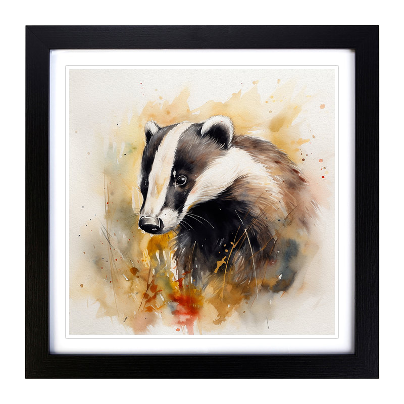Single Picture Frame Print on Wood, Black