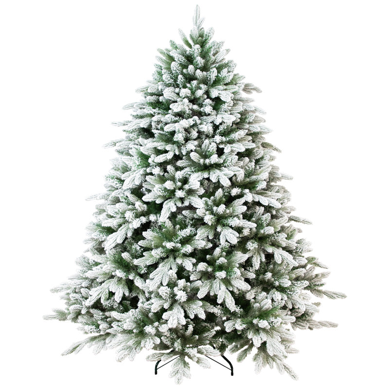 Real Touch Mountain Pearl Flocked Artificial Christmas Tree - 6.5' - Unlit