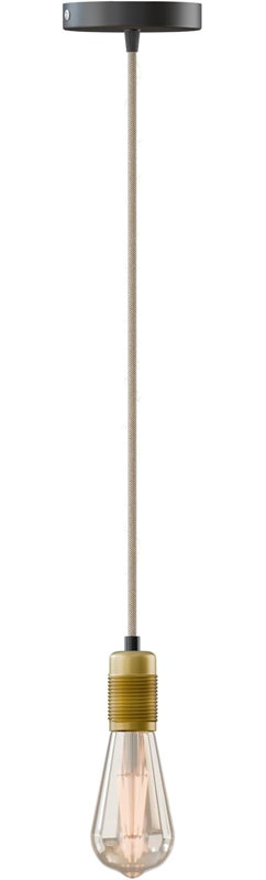 1 - Light Single Pendant, Yellow Brass