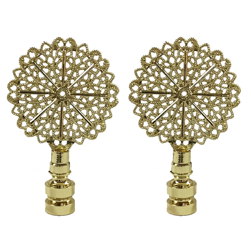 Faîteau de lampe filigree européen, Laiton poli