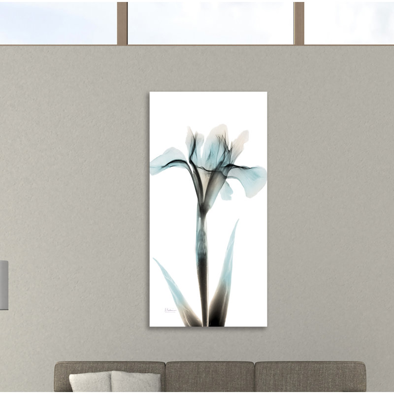 "Sea Infusé Iris 1", toile tendue par Albert Koetsier, H 24 po x l 12 po x P 1,5 po
