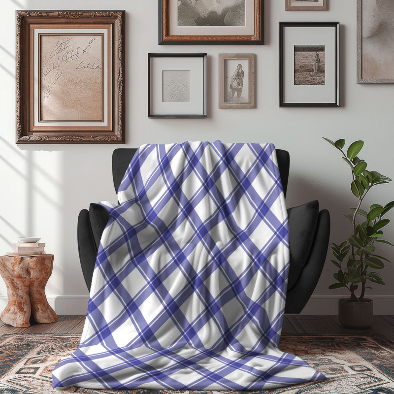 Couverture en sherpa blanc 1 pièce, L 50 po x L 60 po