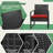Ensembles de bistro de patio 3 pièces Beoll Ensembles de meubles d'extérieur en osier Ensemble de conversation moderne en rotin avec table basse pour cour et bistro-1095815203-1090548020