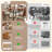 Industrial Round Dining Table with Cross Legs for 4 People, Fixed Kitchen Table with Mesh Storage Shelf-1665879681-1665879682