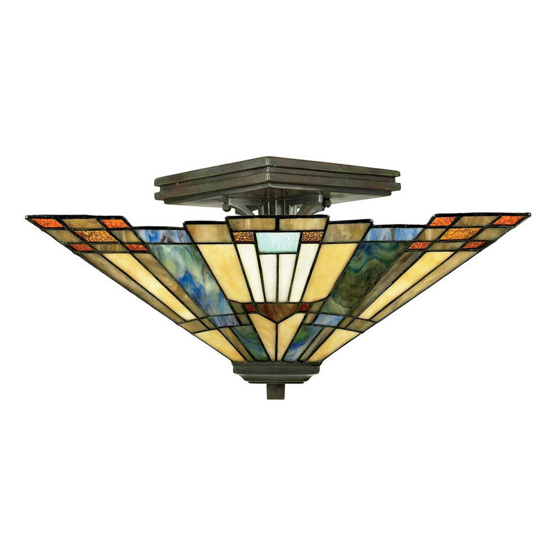 Riehle Glass Semi Flush Mount