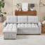 Canapé-lit à triple conversion en chenille avec rangement et fauteuil inclinable pour petits espaces-1165119278