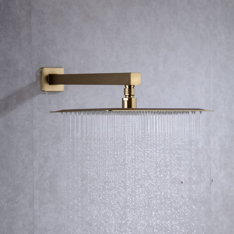Shower Faucet with Rough-in Valve, Brushed Gold