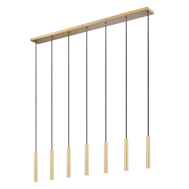 Lansdown 7 Light Linear Chandelier, Matte Black