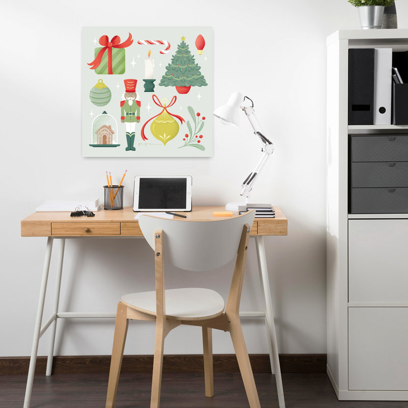 Art contemporain de Noël avec bougie, H 18 po x l 18 po