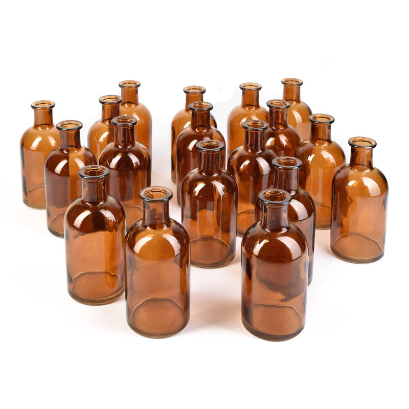 Bouteilles décoratives bud apothicaire Bohanan, Ambre