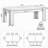 78.7" Dining Table, Rectangle Kitchen Dinner Table For 6