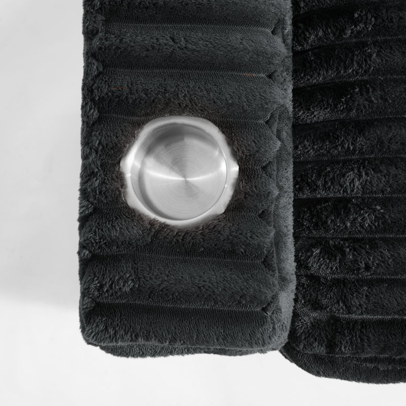 Ermia 96Cm Wide Armchair, Dark Grey Faux Fur