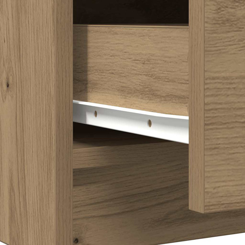 Sideboard With Drawers 71X35x84 Cm Engineered Wood, Artisan Oak