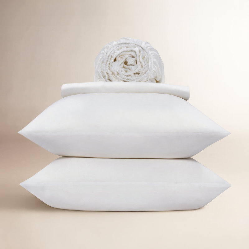 Ensemble de draps Tencel, 4 pièces, Ensemble de draps pour très grand lit + un drap-h, Argile terre cuite