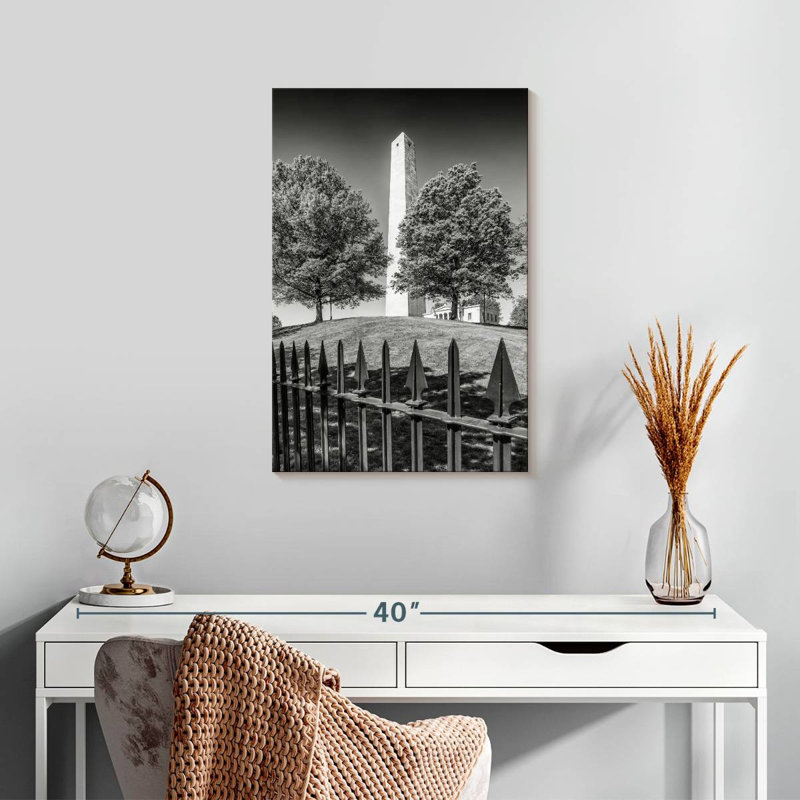 Monument Aime Boston Bunker Hill, H 24 po x l 16 po