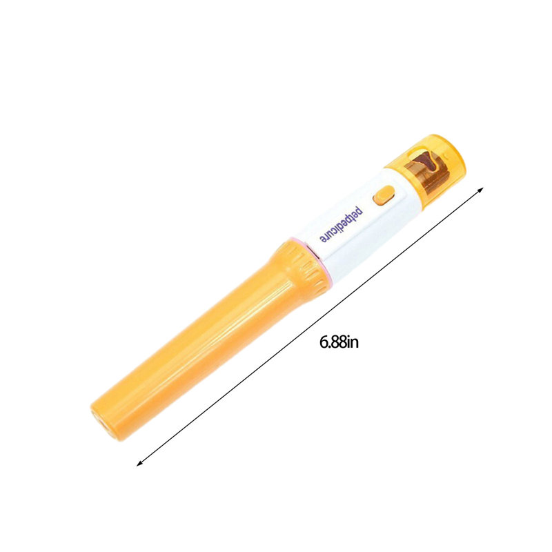 Dog Nail Grinder 6,9 po sans fil avec 4 têtes pour petits chiens de taille moyenne, orange