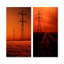 Conduites en cuivre Power Lines Firey Sun - Ensemble de salon mural en métal Power Lines-387350553