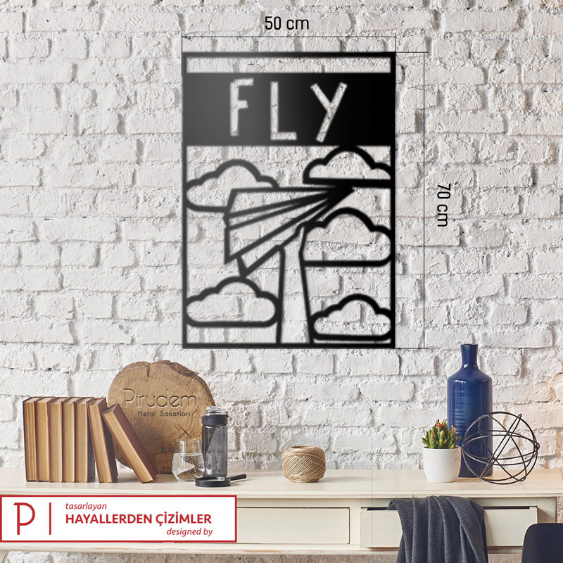 Stylish Decorative Metal Wall Accessory, Black, 19.7 x 27.6 inches | 100% Metal Construction, Thickness: 0.08 inches | Easy Wall Hanging Design, Perfect for Modern Home Decor & Office Spaces