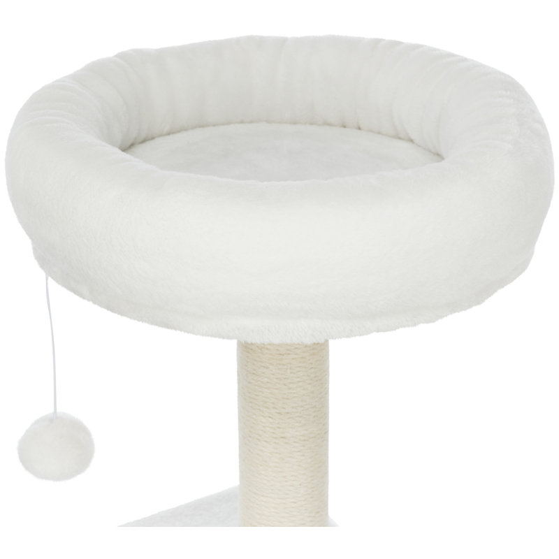59" Cream Sisal and Wood Freestanding Cat Tree