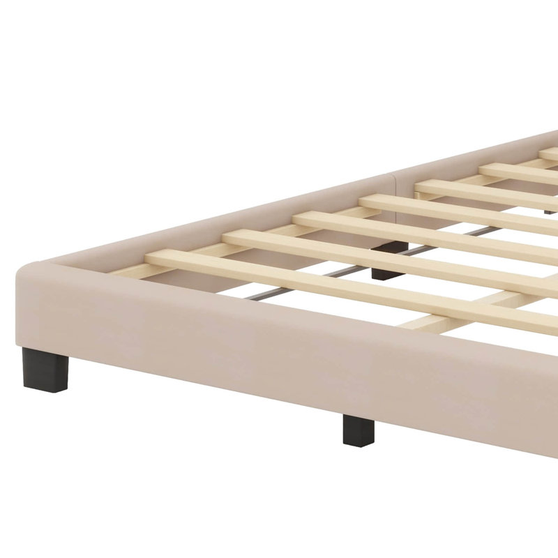 Base de lit tapissier luxueux, Beige