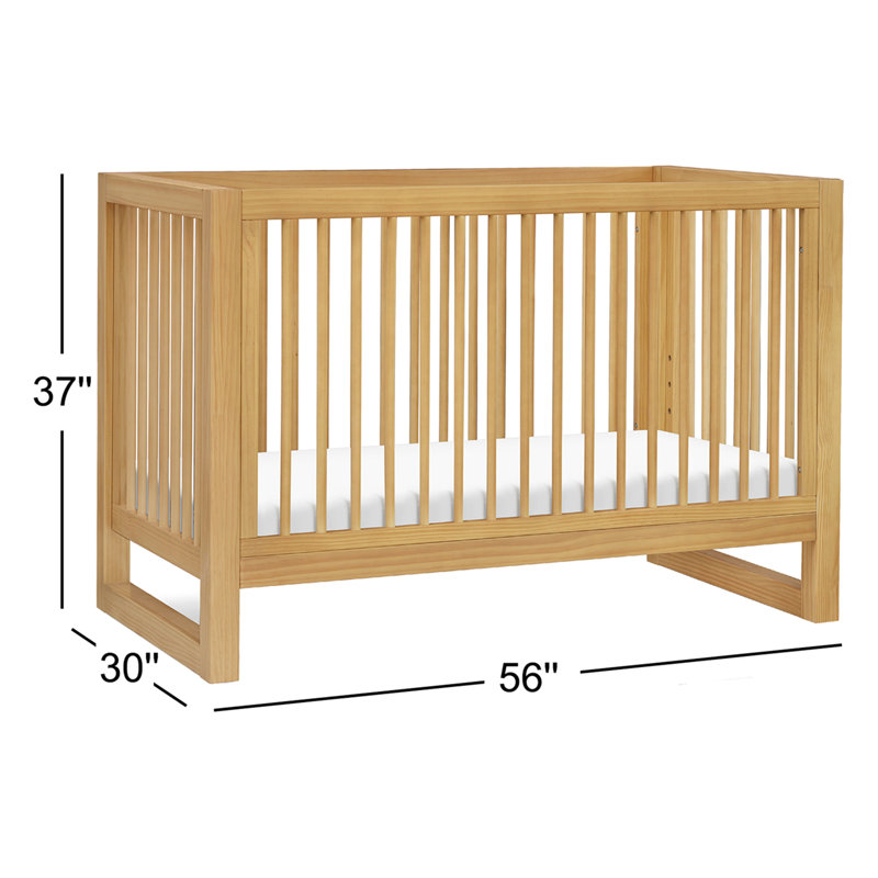 Nantucket Greenguard Gold Certified 3 -in-1 Convertible Crib, Honey