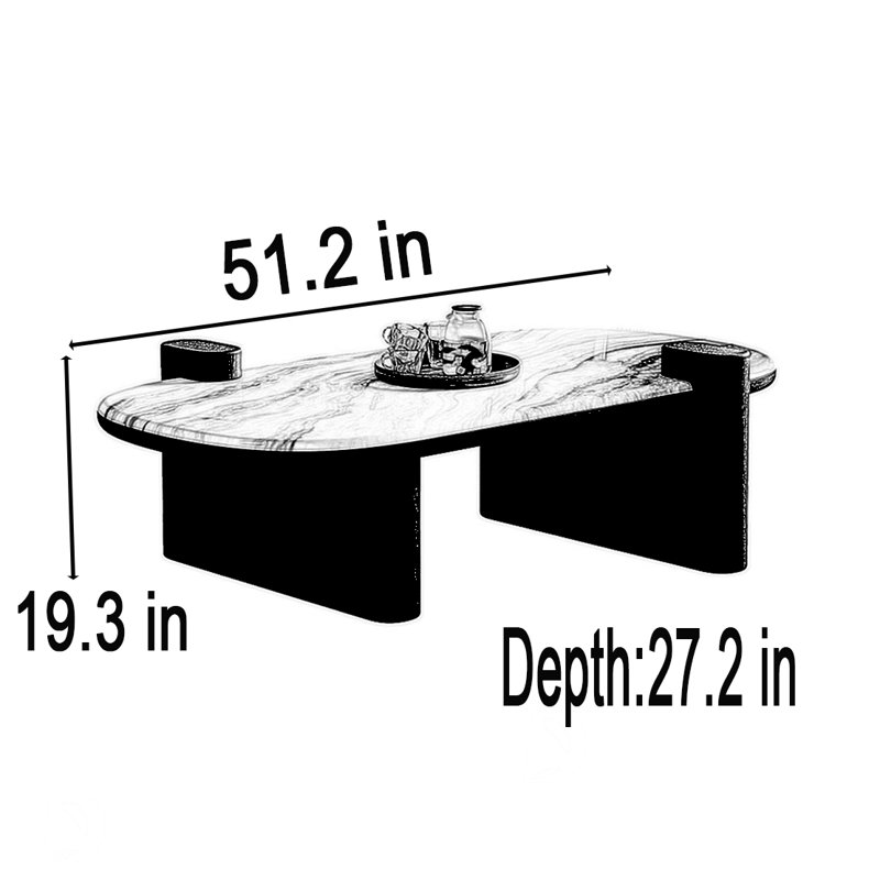 Italian Luxury Crystal Stone Coffee Table